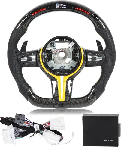 Carbon Fiber LED Display Shift Lights Steering Wheel Replacement M Sport Excellent Racing Experience for F20 F22 F30 F32 F15 F16 in Saudi Arabia