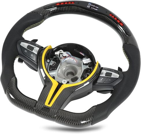 Carbon Fiber LED Display Shift Lights Steering Wheel Replacement M Sport Excellent Racing Experience for F20 F22 F30 F32 F15 F16 in Saudi Arabia
