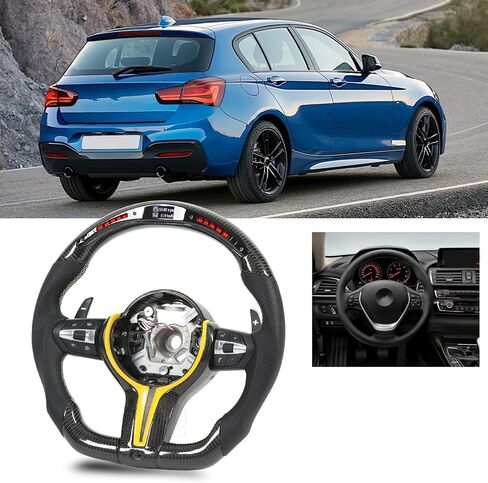 Carbon Fiber LED Display Shift Lights Steering Wheel Replacement M Sport Excellent Racing Experience for F20 F22 F30 F32 F15 F16 in Saudi Arabia
