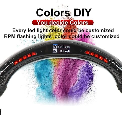 Carbon Fiber LED Display Shift Lights Steering Wheel Replacement M Sport Excellent Racing Experience for F20 F22 F30 F32 F15 F16 in Saudi Arabia