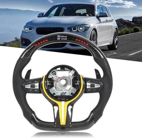Carbon Fiber LED Display Shift Lights Steering Wheel Replacement M Sport Excellent Racing Experience for F20 F22 F30 F32 F15 F16 in Saudi Arabia