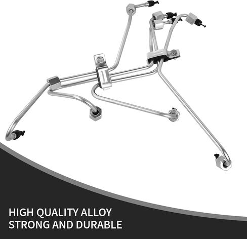MuHize 8PCS Stainless Steel Fuel Injection Lines, Direct Fit for Ford F150 F250 F350 F450 F550 1983-1994 6.9L/7.3L IDI Diesel, DE8TZ-9A555A Replacement, Leak-Proof 3000 PSI & Bolt-On Installation in Saudi Arabia