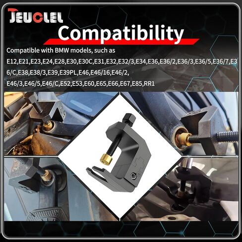 Windshield Wiper Arm Puller, Car Wiper Arm Removal Tool Compatible with BMW E12, E21, E23, E24, E28, E30, E30, E31, E67, E85, PR1, Adjustable Plate, Claw Opn 15-36 mm, Pull Depth Max 39 mm in Saudi Arabia