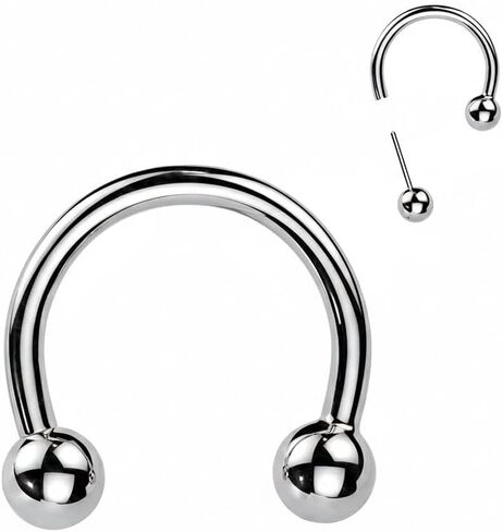 Titanium Threadless Push In Horseshoe With One Fixed Ball in Saudi Arabia