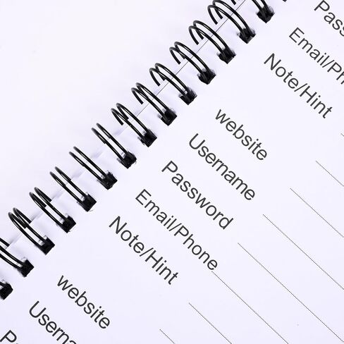 Funny Password Book with Alphabetical Tabs, 5.7" x 8.3" Spiral Password Keeper, Password Notebook for Internet & Computer Login, Recording Website, Usernames, Passwords, Gifts for Home and Office in Saudi Arabia