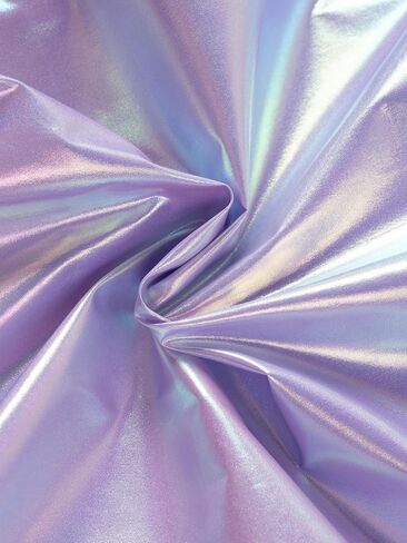 Kids Lightweight Jacket with Hood, Iridescent Purple Metallic Finish, Long Sleeve Zip-Up Coat, Outerwear for Girls in Saudi Arabia