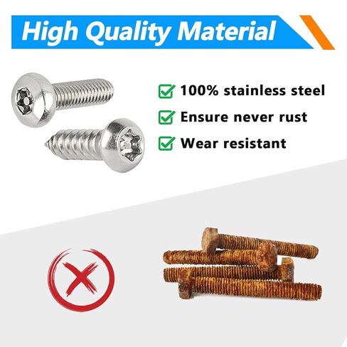 8 PCS 1/4"(M6) Car License Plate Screws Kit - Stainless Steel Theft-Proof Screws, License Plate Bolt Fasteners with Chrome Caps - Rust Proof, Tamper Resistant Mounting Hardware Kit in Saudi Arabia