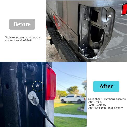 رادع سرقة ضوء الذيل لـ F150 F250 F350 F450 Raptor، 8 قطعة مثبتات مضادة للسرقة، 304 من الفولاذ المقاوم للصدأ in Kuwait