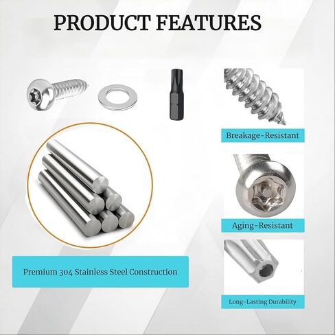 رادع سرقة ضوء الذيل لـ F150 F250 F350 F450 Raptor، 8 قطعة مثبتات مضادة للسرقة، 304 من الفولاذ المقاوم للصدأ in Kuwait