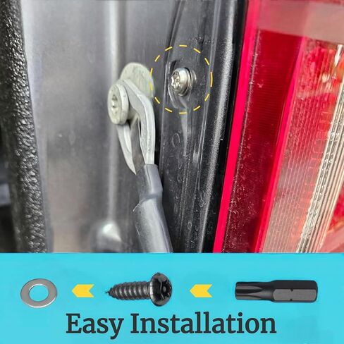 رادع سرقة ضوء الذيل لـ F150 F250 F350 F450 Raptor، 8 قطعة مثبتات مضادة للسرقة، 304 من الفولاذ المقاوم للصدأ in Kuwait