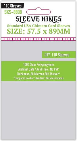 Sleeve Kings Standard USA Chimera Card Sleeves (57.5x89mm) - 110 Pack, 60 Microns in Kuwait