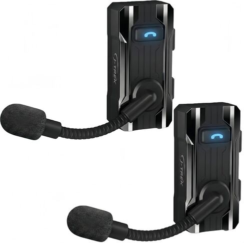 BH03 Bluetooth 5.4 Helmet Headphone, 8-Way Group Cycling Communication System with 1000m Range, Noise Cancelling Cycling Headset with Mic for Biking, Skiing, Climbing, Black Dual Pack in Saudi Arabia