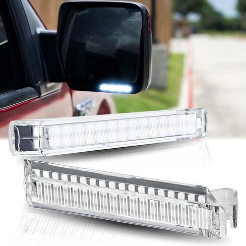 قطعتان من ضوء البركة الجانبية LED متوافق مع 2009-2014 Ford F150 11-24 Explorer 07-24 Edge Expedition 09-18 Flex، ضوء أبيض 6500K، جانب السائق والراكب in Kuwait