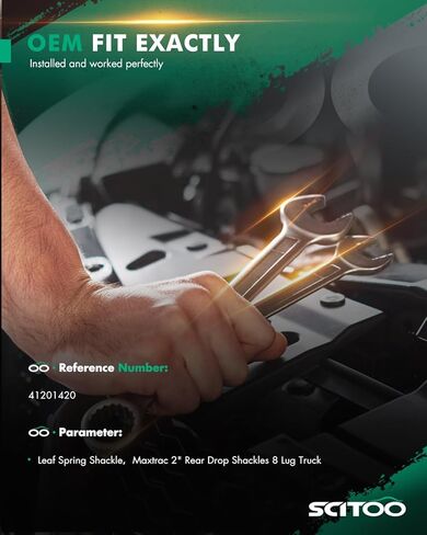 SCITOO مجموعة خفض تكبل أوراق الربيع الخلفية من اليسار واليمين متوافقة مع 2011-2019 لسيارة Chevy Silverado لـ Gmc Sierra 1500Hd 2500Hd 3500Hd لـ 2015-2020 لفورد F-150 2Wd 4Wd 411420 in Kuwait