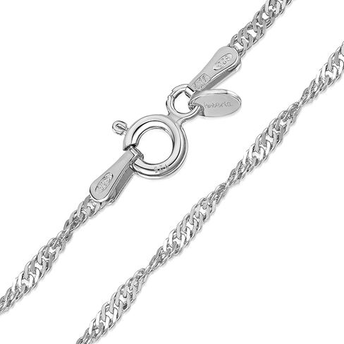 Amberta Children 925 Sterling Silver Chain Necklace (14 inch - 4 to 12 Years Old) in Saudi Arabia
