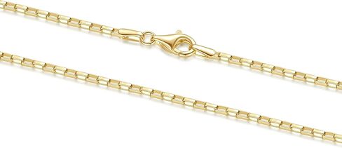 الذهب مربع سلسلة قلادة للنساء 14K القلائد الذهبية للنساء العصرية 1.5 / 4mm سلسلة مربع واسعة للرجال جريئة مستطيل ربط سلسلة تصميم القلائد للمرأة 16/18/20/22/24 بوصة in Kuwait