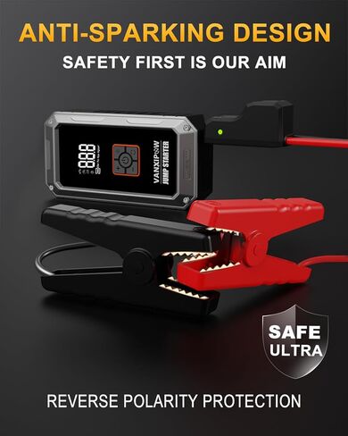 M1 Car Battery Jump Starter with Air Compressor 4500A 150PSI (9.0 L Gas/8.0L Diesel), Portable Car Jump Starter Power Pack, Battery Charger 12V Jump Box with LED Light, Large LED Display, Power Bank in Saudi Arabia