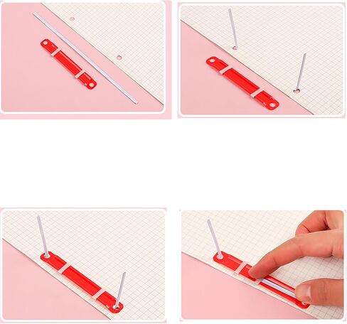 Metal File Fastener, 100 Pcs Metal and Plastic 3.5 Inch 2 Hole Paper Clips for Loose-Leaf and Office (100) in Saudi Arabia