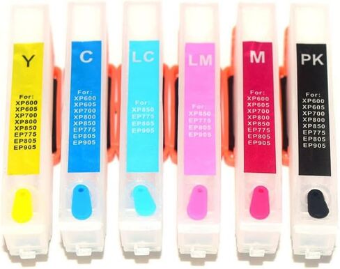 Refill Ink Cartridge Set 277 277XL T2771-T2776 with ARC Chip Compatible with Expression Photo Series XP-860 XP-850 XP-960 XP-950 XP-970 in Saudi Arabia