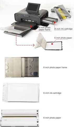 GOTOTOP KP 108IN 3 Color Ink Cartridges, 108 Postcard Sized Photo Paper 4x6 Inches, Dye Sublimation Technology for Fast Drying Photos in Saudi Arabia