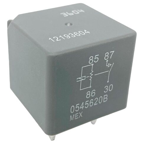 12193604 Automotive Relay - 30A 12VDC 4-Pin SPST High-Load Relay, Compatible with GM Vehicles (Chevrolet Silverado 2015-2023, Buick Enclave 2018-2022) - Fixes AC Failures & Starter System Errors in Saudi Arabia