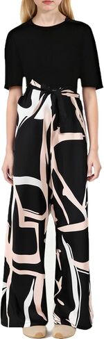 Girls Jumpsuits Short Sleeve Casual Wide Leg Romper Pants Fashion Girl's Jumpsuit Clothes for 7-14Y in Saudi Arabia