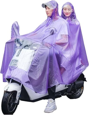 Clear Waterproof Cycling Raincoat,PVC Hooded Rain Poncho for Bike, Ebike,Motorcycle,Mobility Scooter,Unisex Windproof Rain Cape in Saudi Arabia