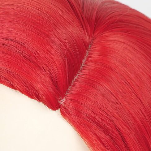 Aicos Wine Red Curly Kid Mermaid Wig, Long Wavy Fashion Princess Cosplay Wig with Starfish Hair Clips (Wine Red) in Kuwait