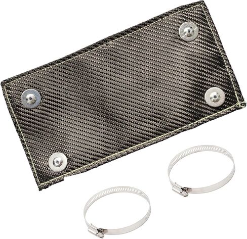 Carbon Pipe Heat Shield 4" x 8" Exhaust Heat Shield, Two-layer Material Design Heat Protection up to 1800°F, Protects Heat Sensitive Components, Hoses, Lines, and Electrical Wiring in Saudi Arabia