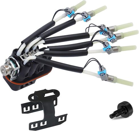 FJ504 Fuel Injector Assembly with Bracket for Chevy C2500/C3500, Suburban, Express, for GMC C1500/C2500, K1500/K2500/K3500, Tahoe, Yukon, Savana, Escalade 5.0L 5.7L V8 Replace# 93441235 in Kuwait