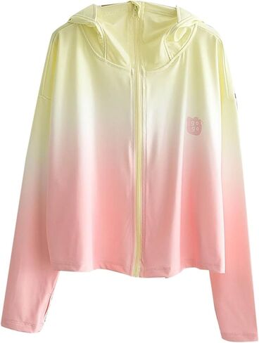 Sun Shirts for Girls Zipper UPF 50+ Sun Protection Hoodie Jackets Lightweight SPF UV Shirt Going Out Clothes in Saudi Arabia