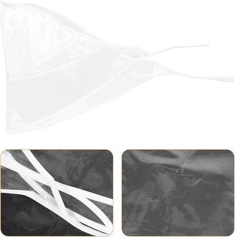 BESTonZON 8pcs Waterproof Rain Hats for Women, Plastic Rain Bonnets with White Edging, Lightweight Protective Caps to Preserve Hairstyle for Travel and Outdoor Use in Saudi Arabia