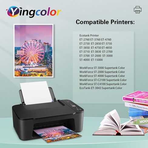 YingColor Remanufactured Ink Replacement for Epson 502 T502 Black Ink Refill Bottles Work with Printer ET-2750 ET-2760 ET-2850 ET-3750 ET-3760 ET-3850 ET-4850, 2-Black Bottles in Saudi Arabia