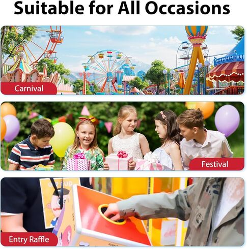 2200 Raffle Tickets Single Roll, Admit One Tickets, Consecutively Numbered for Raffles, Events, Fundraisers, Carnivals & Classroom Activities (Red) in Saudi Arabia