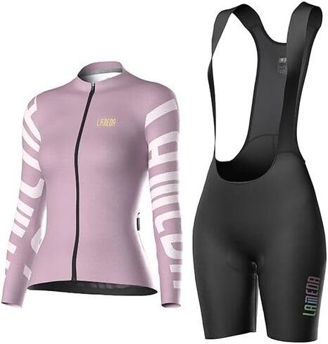 LAMEDA Cycling Jersey Women Long Sleeve Cycling Bibs Set X-Large in Saudi Arabia