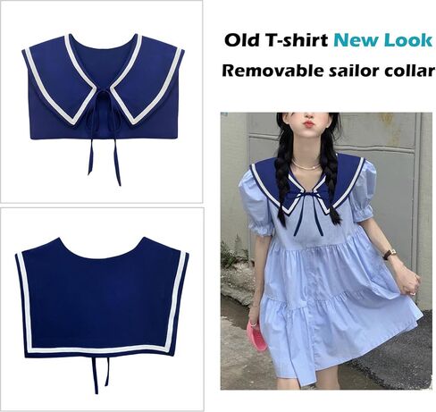 Sailor Collars Detachable for Women Polyester Neck Piece Accessory for T-Shirts, Sweaters, Dresses & Shirts in Saudi Arabia