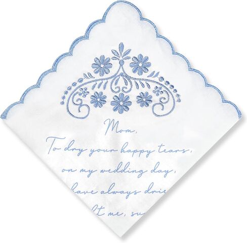 Wedding Embroidered Handkerchief, Father & Mother Of The Bride Gifts, Something Blue Wedding Gifts in Saudi Arabia