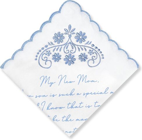 Wedding Embroidered Handkerchief, Father & Mother Of The Bride Gifts, Something Blue Wedding Gifts in Saudi Arabia