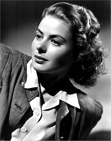 ArtDash Photo Art Print Actress INGRID BERGMAN: Black and White Photograph (8"×10" print) in Kuwait
