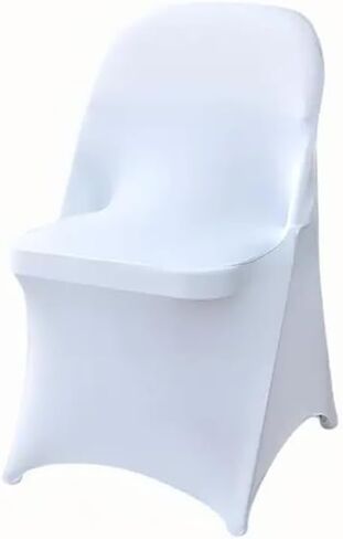 100 Pcs White Washable Removable Universal for Wedding Party Dining Banquet Polyester Spandex Stretch Slipcovers Chair Covers in Saudi Arabia