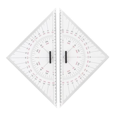 Acrylic 300mm Chart Drawing Triangle Ruler Hand-Drawn Triangle Board Nautical Navigation Triangle Drafting Marine Accessories in Saudi Arabia
