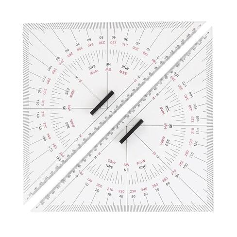 Acrylic 300mm Chart Drawing Triangle Ruler Hand-Drawn Triangle Board Nautical Navigation Triangle Drafting Marine Accessories in Saudi Arabia