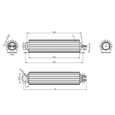 X-AVION Universal Dual Pass Aluminum Heat Sink Cooler Finned 12'' Transmission Cooler Black in Kuwait