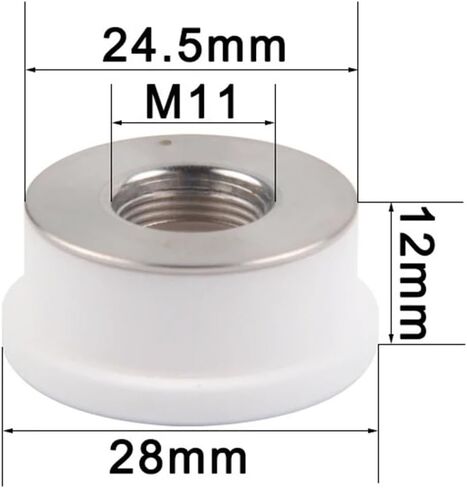 1pc Laser Ceramic WTC-01A D28H12M11 Nozzle Holder Ceramic Ring Parts in Saudi Arabia