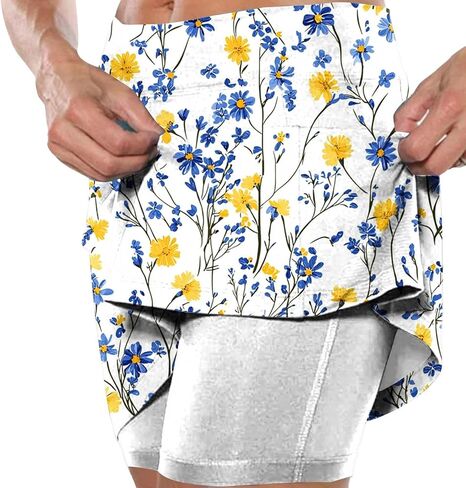 Skirts for Women with Shorts High Waist Tummy Control Skorts Casual Athletic Tennis Mini Skirt Printed Workout Skort in Saudi Arabia