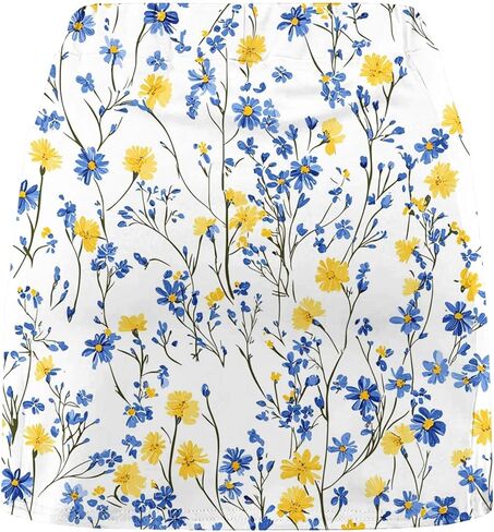 Skirts for Women with Shorts High Waist Tummy Control Skorts Casual Athletic Tennis Mini Skirt Printed Workout Skort in Saudi Arabia
