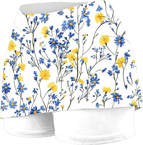 Skirts for Women with Shorts High Waist Tummy Control Skorts Casual Athletic Tennis Mini Skirt Printed Workout Skort in Saudi Arabia