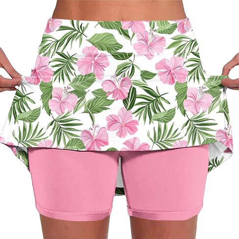 Skirts for Women with Shorts High Waist Tummy Control Skorts Casual Athletic Tennis Mini Skirt Printed Workout Skort in Saudi Arabia