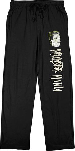 Bioworld The Munsters Herman Munster Character and Name Men's Black Graphic Sleep Pants in Saudi Arabia