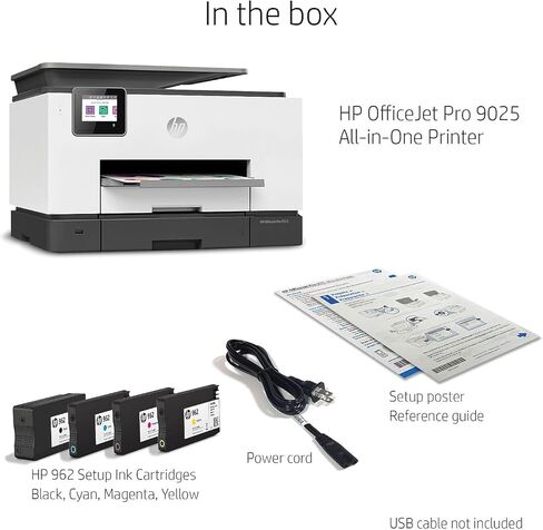 HP OfficeJet Pro 9025 All-in-One Wireless Printer, Single-Pass (Automatic) Document Feeder & Two Paper Trays, Smart Home Office Productivity, Instant Ink, Works with Alexa (1MR66A) in Saudi Arabia